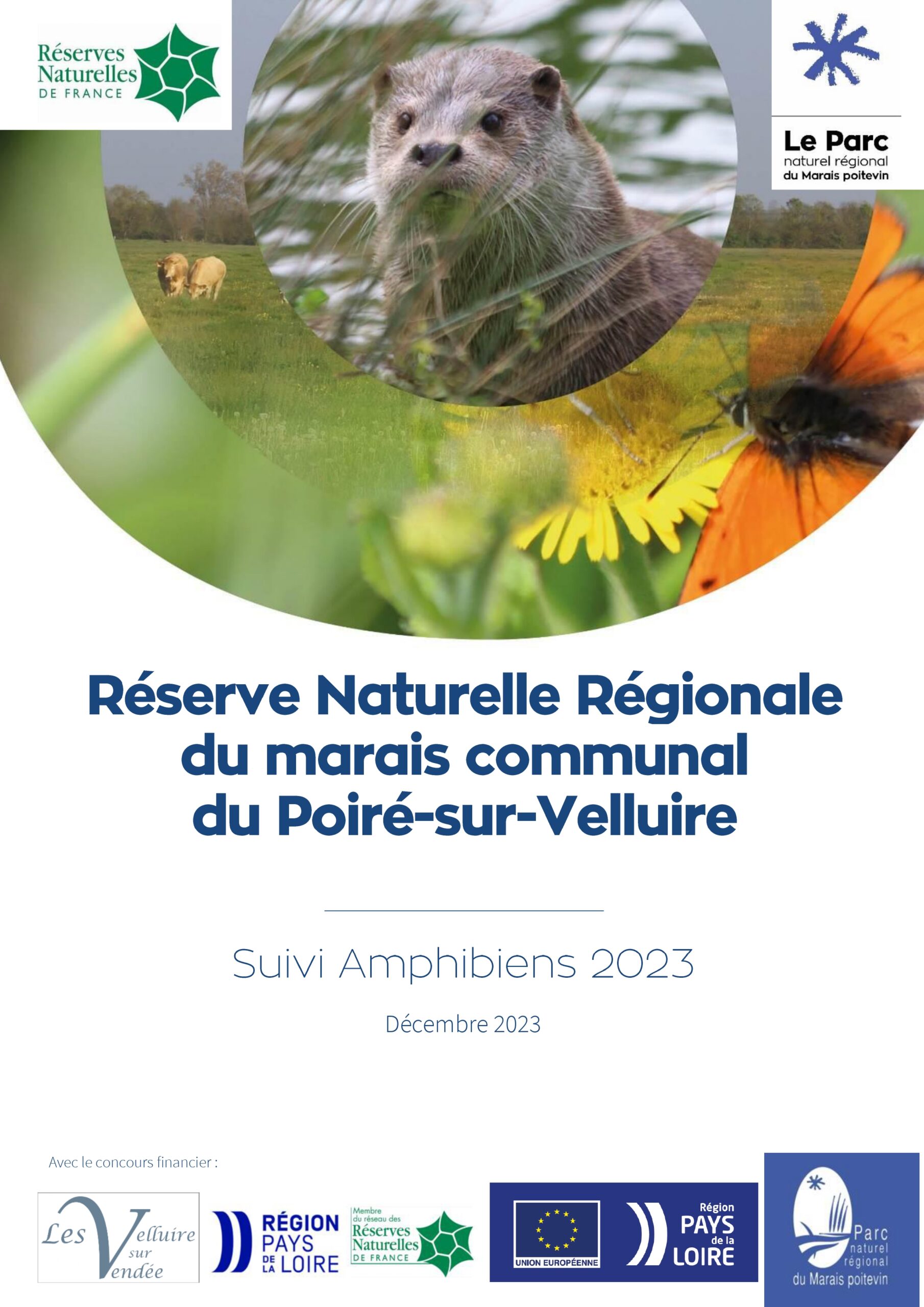 couverture_Rapport suivi Amphibiens RNR du Marais communal du Poiré-sur-Velluire 2023