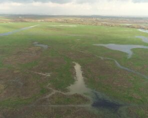 Vue drone aérienne communal du Poiré-sur-Velluire (2024) © PNR Marais poitevin