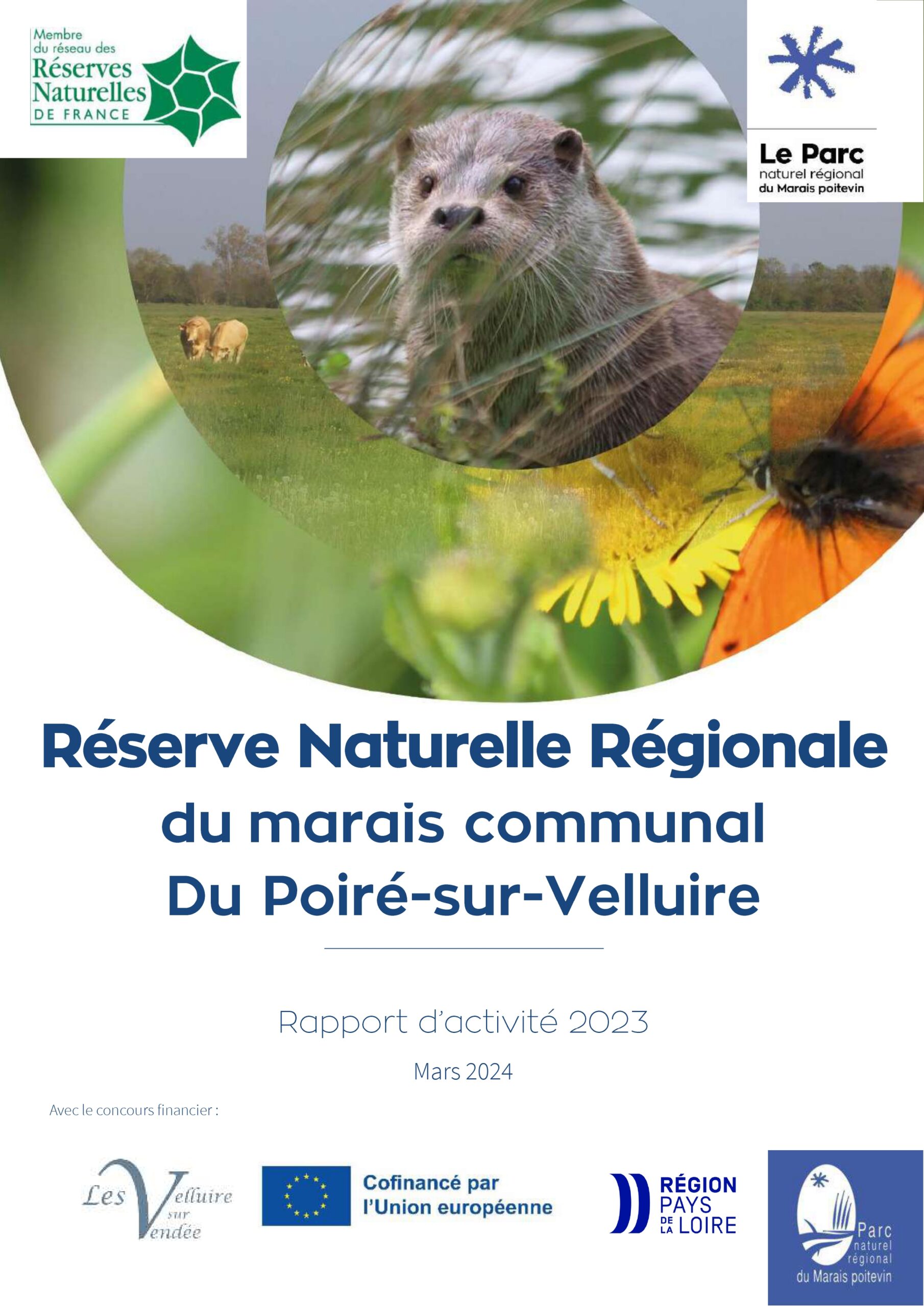couverture_Rapport d'activités 2023 de la RNR du Marais communal du Poiré-sur-Velluire