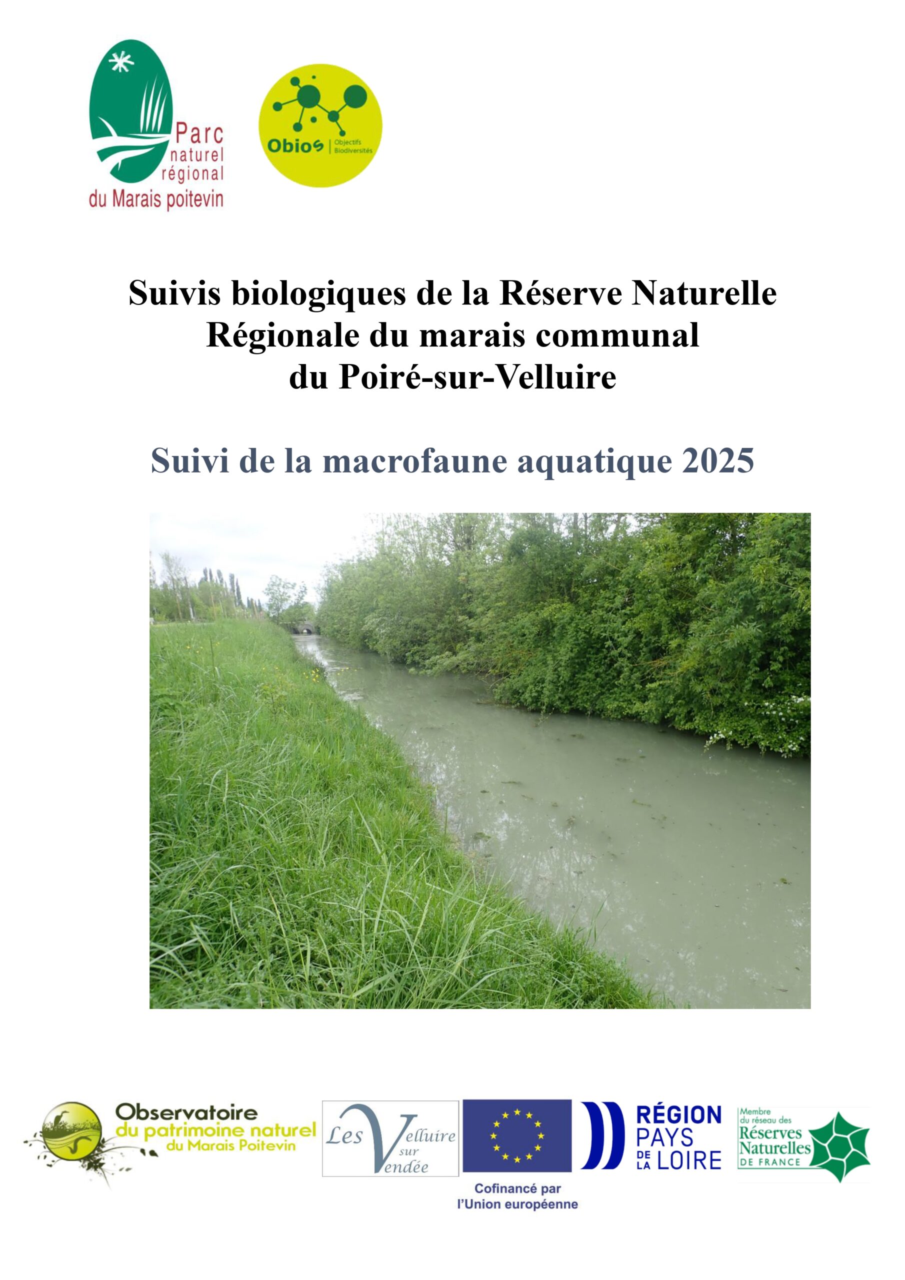couverture_Suivi de la macrofaune aquatique sur la RNR du Marais communal du Poiré-sur-Velluire - 2025