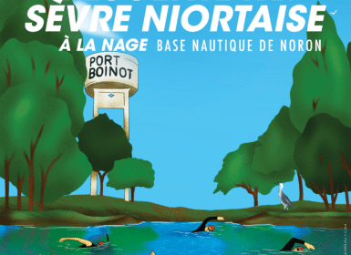 Dessin de nageurs dans la Sèvre