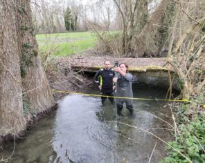 Formation à la manipulation d'un courantomètre avec la DREAL Nouvelle Aquitaine