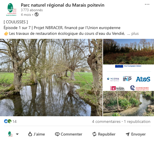 capture ecran du post Linkedin - episode 1 - dans les coulisses du projet Nbracer