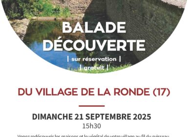 affiche balade découverte du village de La Ronde 21 09 2025