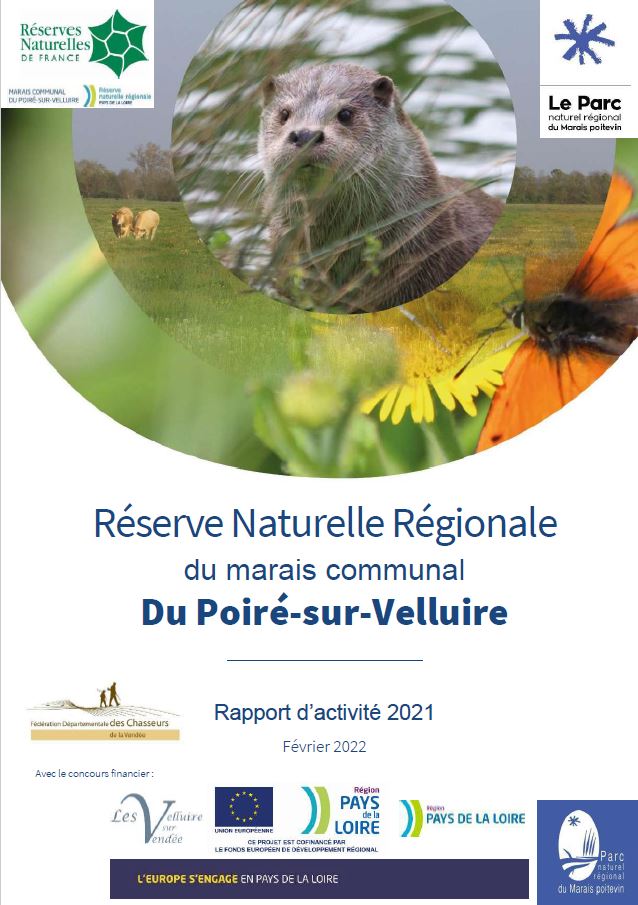 Page de garde du Rapport activités RNR du Marais communal du Poiré sur Velluire 2021