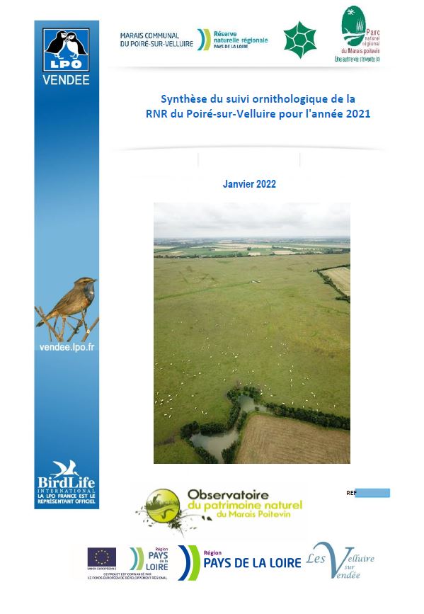 Suivi de l'avifaune de la RNR du marais communal du Poiré-sur Velluire 2021