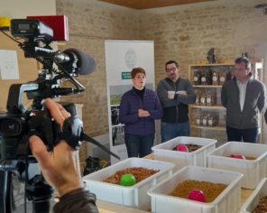 Tournage d'un reportage pour Les Pâtes de Lison, marquées Valeurs Parc naturel régional du Marais poitevin